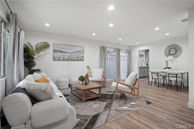 5616 Buffalo Ave, Valley Glen, CA 91401 - living area with recessed lighting and light wood-type flooring