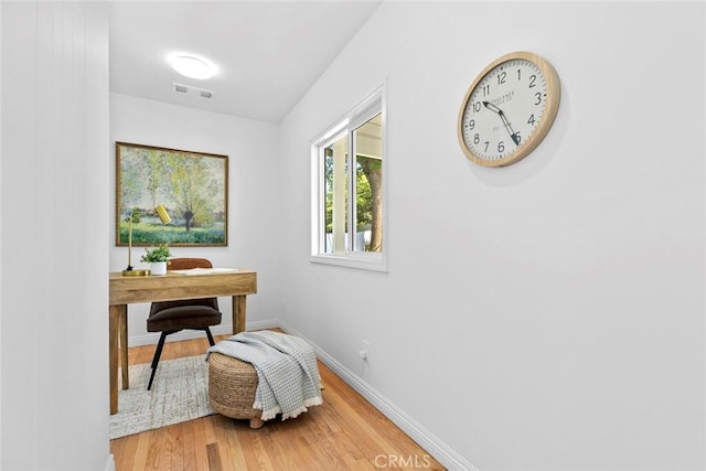6454 Baird Ave, Reseda, CA 91335 - home office with wood finished floors and baseboards