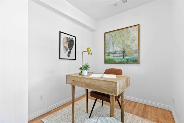 6454 Baird Ave, Reseda, CA 91335 - home office featuring baseboards and light wood finished floors