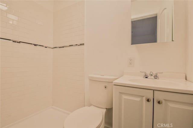 343 E 98th St, Los Angeles, CA 90003 - bathroom with toilet, vanity, and a tile shower
