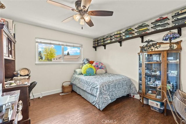 63 Our Way, Chico, CA 95973 - bedroom featuring wood finished floors, baseboards, and ceiling fan