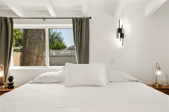 6916 Etiwanda Ave, Reseda, CA 91335 - bedroom featuring beam ceiling