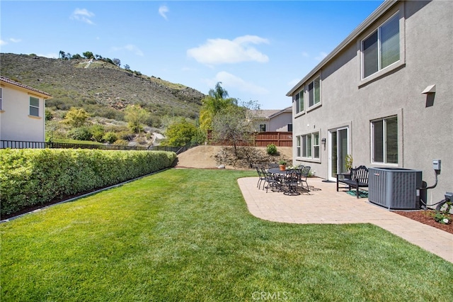 35987 Corte Renata, Murrieta, CA 92562 - view of yard with central AC, a patio, and a mountain view