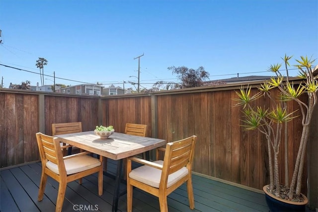 1006 Palm Ln, Redondo Beach, CA 90278 - wooden terrace with outdoor dining area