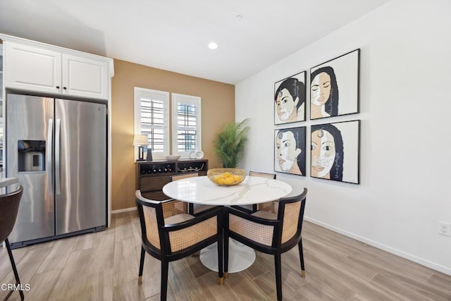 865 Orchid Way Unit A, Azusa, CA 91702 - dining space with light wood-style floors, baseboards, and recessed lighting