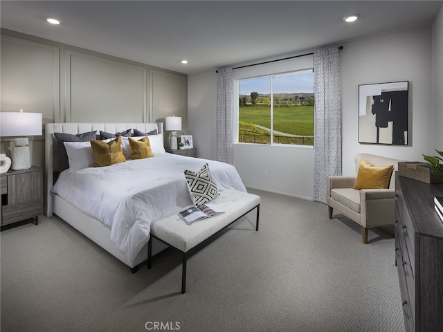 35221 Lopez Ln, Beaumont, CA 92223 - bedroom featuring light carpet, recessed lighting, and baseboards