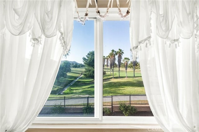 29288 Woodlea Ln, Menifee, CA 92584 - doorway to outside with a chandelier and healthy amount of natural light