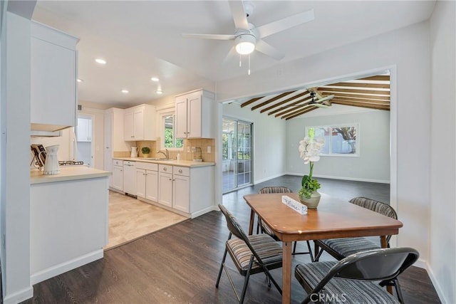 228 W Old Ml, Corona, CA 92882 - dining room featuring wood finished floors, recessed lighting, and a ceiling fan