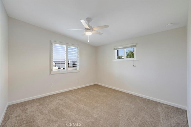 228 W Old Ml, Corona, CA 92882 - carpeted empty room featuring a ceiling fan, lofted ceiling, and a smoke detector