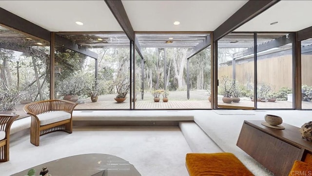 2029 Balboa Ave, Del Mar, CA 92014 - sunroom / solarium with beam ceiling