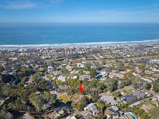 2029 Balboa Ave, Del Mar, CA 92014 - aerial view of property and surrounding area featuring nearby suburban area and a large body of water