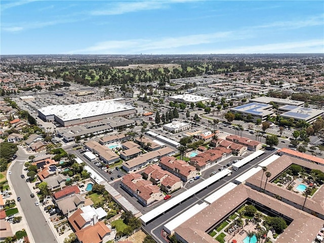 bird's eye view of a pool area