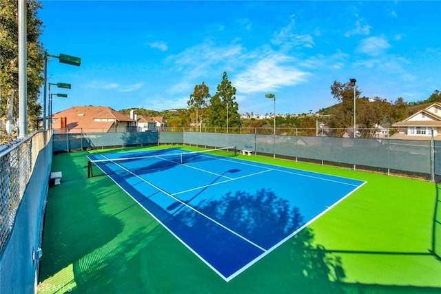 6142 E E W View Dr, Orange, CA 92869 - view of tennis court with fence and community basketball court
