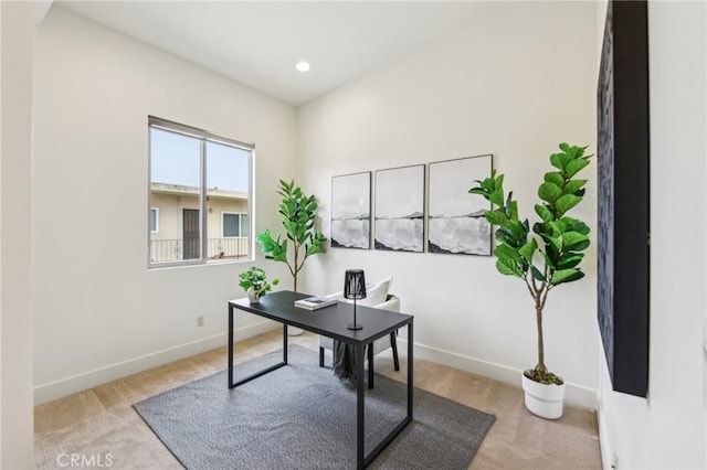 2205 Rockefeller Ln Unit B, Redondo Beach, CA 90278 - carpeted office with baseboards and recessed lighting