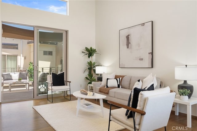 2205 Rockefeller Ln Unit B, Redondo Beach, CA 90278 - living room featuring wood finished floors