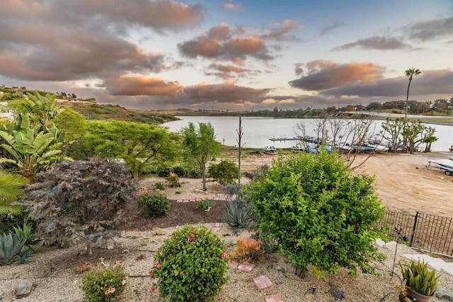 water view with fence