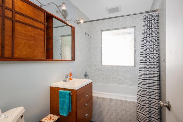 4129 Marmion Way, Los Angeles, CA 90065 - full bathroom with tiled shower / bath combo, toilet, and vanity