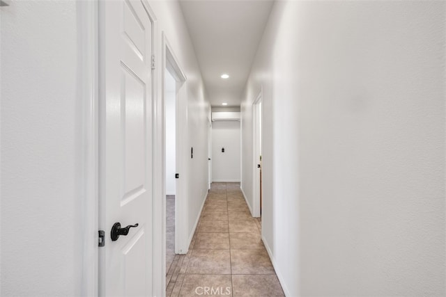 60849 Duvall Dr, Joshua Tree, CA 92252 - corridor featuring light tile patterned floors, recessed lighting, and baseboards