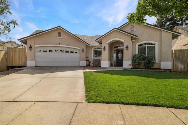 6 Vintage Ct, Chico, CA 95973 - view of front of property featuring a garage, stucco siding, and driveway
