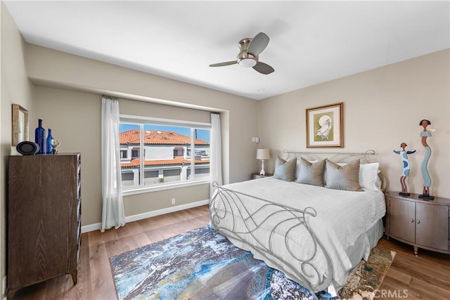 65 Centre Ct, Dana Point, CA 92629 - bedroom with wood finished floors, baseboards, and ceiling fan