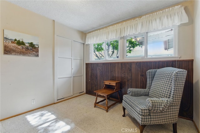 16520 Simonds St, Granada Hills, CA 91344 - living area with a textured ceiling and carpet flooring