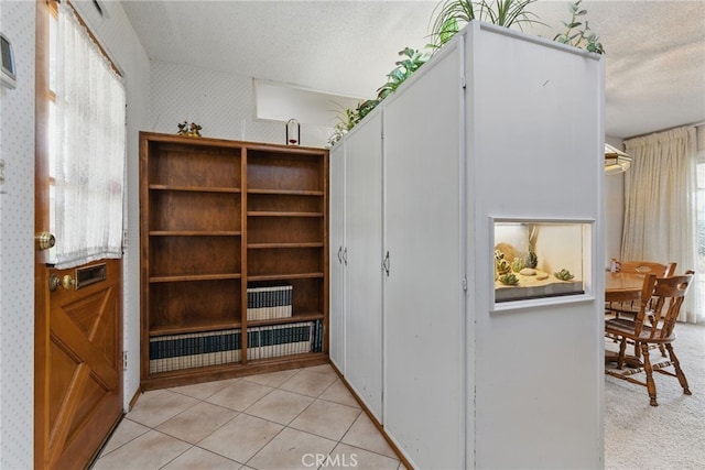 16520 Simonds St, Granada Hills, CA 91344 - interior space featuring wallpapered walls and a textured ceiling