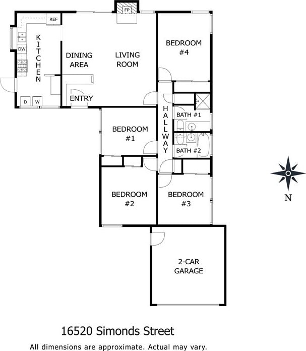 16520 Simonds St, Granada Hills, CA 91344 - property floor plan