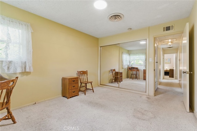 16520 Simonds St, Granada Hills, CA 91344 - living area featuring carpet floors and attic access