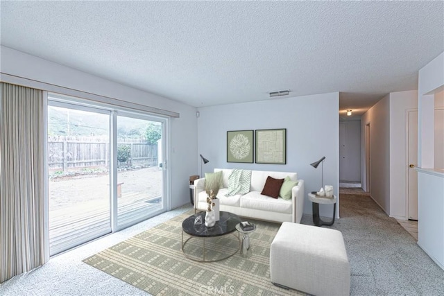 1012 W Lime Ave, Lompoc, CA 93436 - carpeted living room with a textured ceiling