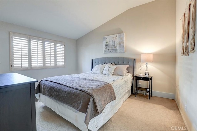 2643 Dietrich Dr, Tustin, CA 92782 - carpeted bedroom with vaulted ceiling and baseboards