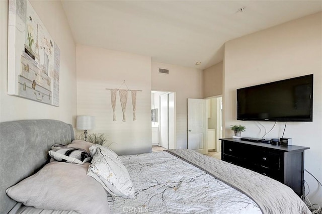 2643 Dietrich Dr, Tustin, CA 92782 - bedroom featuring lofted ceiling and connected bathroom