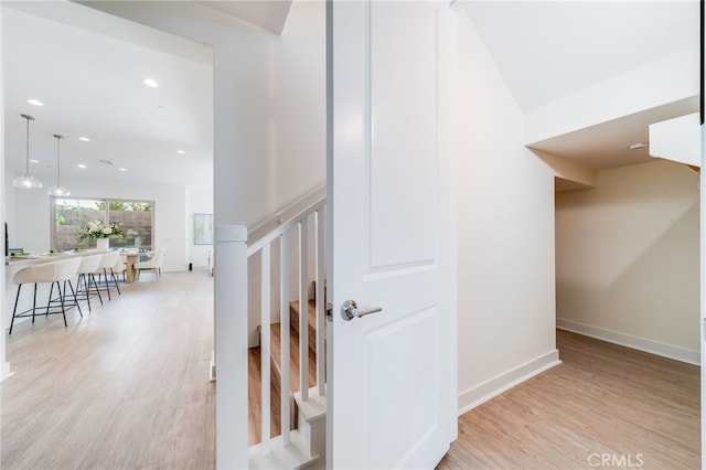 196 Episode, Irvine, CA 92618 - stairs with wood finished floors, recessed lighting, and baseboards