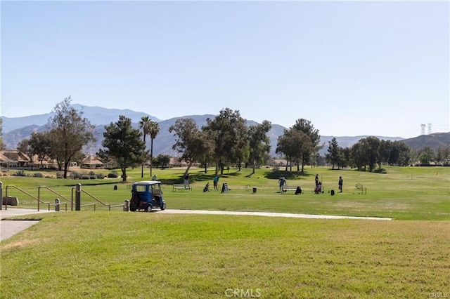 6249 Firestone Cir, Banning, CA 92220 - view of property's community featuring a mountain view and a lawn
