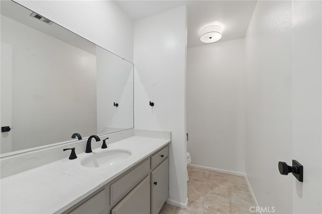 4424 Park Jazmin, Calabasas, CA 91302 - bathroom with toilet, vanity, baseboards, and tile patterned flooring