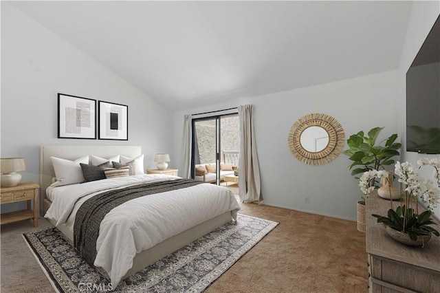 4424 Park Jazmin, Calabasas, CA 91302 - bedroom featuring light carpet and vaulted ceiling