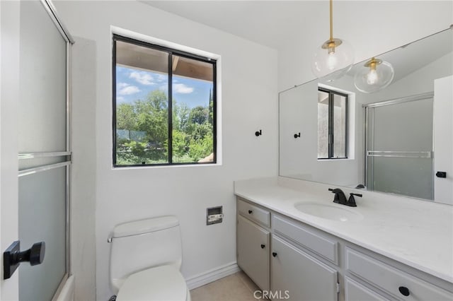 4424 Park Jazmin, Calabasas, CA 91302 - bathroom with vanity, toilet, baseboards, and tile patterned flooring