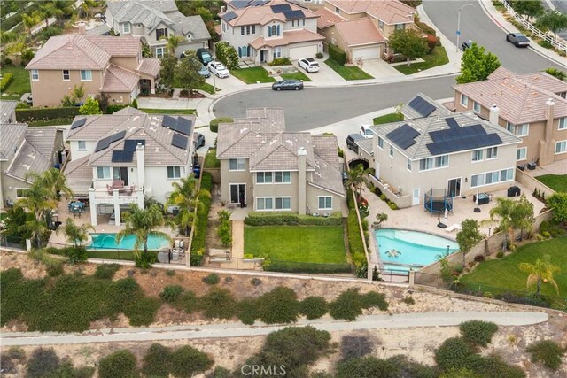 23911 Brio Ct, Valencia, CA 91354 - aerial perspective of suburban area with a pool area