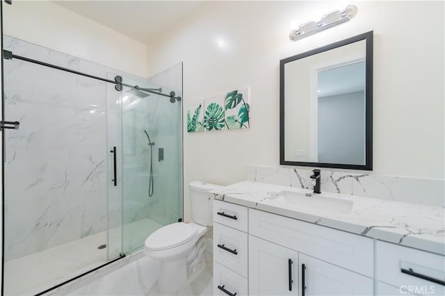 451 Avenida Esplendor, Walnut, CA 91789 - bathroom with a marble finish shower, toilet, and vanity