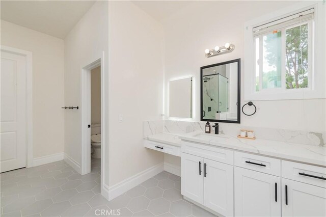 451 Avenida Esplendor, Walnut, CA 91789 - full bathroom with a stall shower, toilet, tile patterned flooring, and vanity