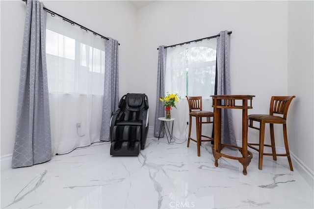 451 Avenida Esplendor, Walnut, CA 91789 - sitting room featuring healthy amount of natural light, marble finish flooring, and baseboards