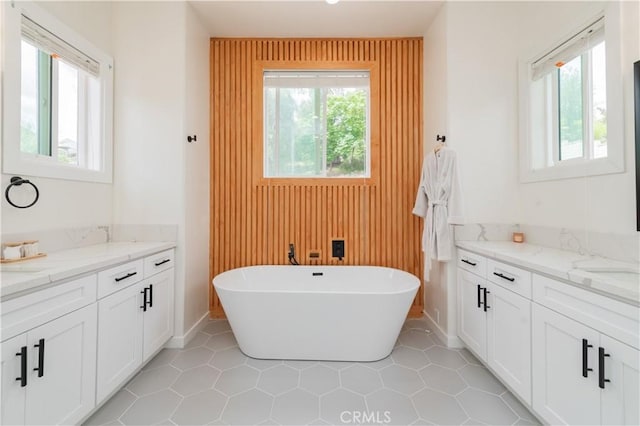451 Avenida Esplendor, Walnut, CA 91789 - full bath with plenty of natural light, a freestanding bath, and vanity