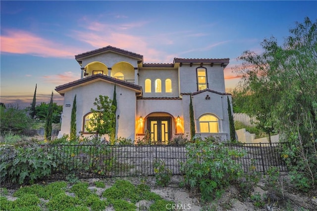 451 Avenida Esplendor, Walnut, CA 91789 - mediterranean / spanish house with stucco siding, a tiled roof, and french doors