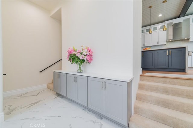 451 Avenida Esplendor, Walnut, CA 91789 - stairway featuring marble finish floors and recessed lighting