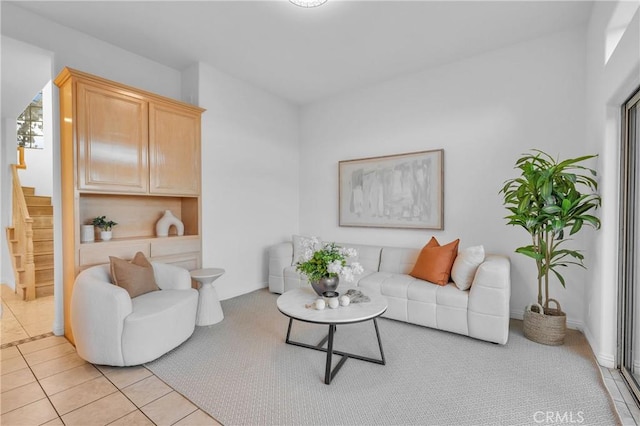 338 Calle Vis, Walnut, CA 91789 - living area with stairway and light tile patterned flooring
