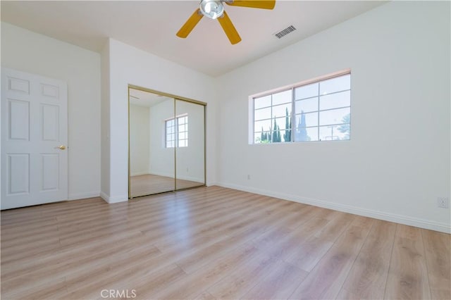 338 Calle Vis, Walnut, CA 91789 - unfurnished bedroom featuring wood finished floors, a closet, and a ceiling fan