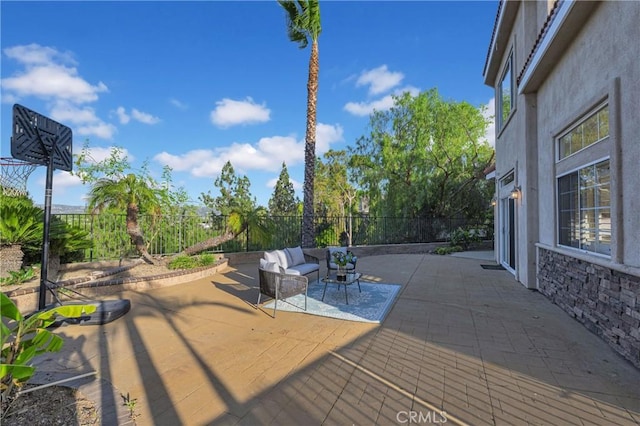 338 Calle Vis, Walnut, CA 91789 - fenced backyard with a patio area and outdoor lounge area
