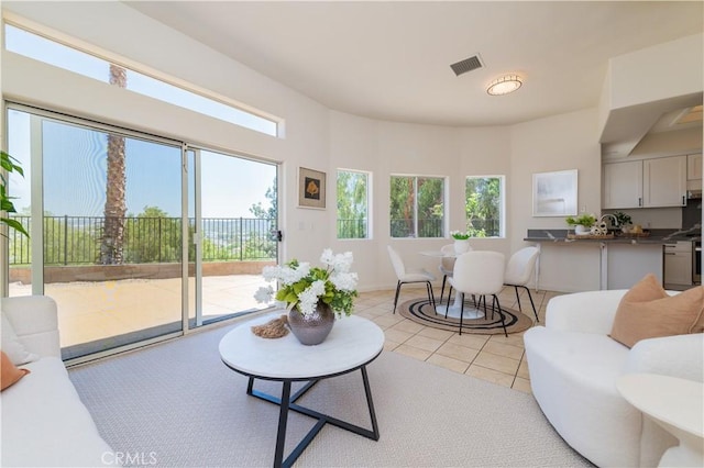 338 Calle Vis, Walnut, CA 91789 - living area featuring light tile patterned floors and baseboards