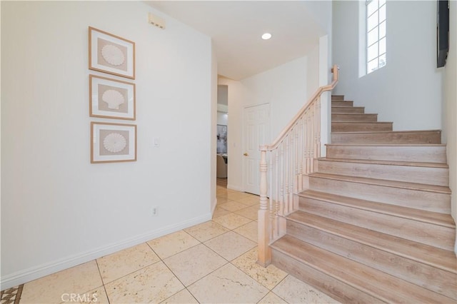 338 Calle Vis, Walnut, CA 91789 - staircase featuring tile patterned floors and recessed lighting