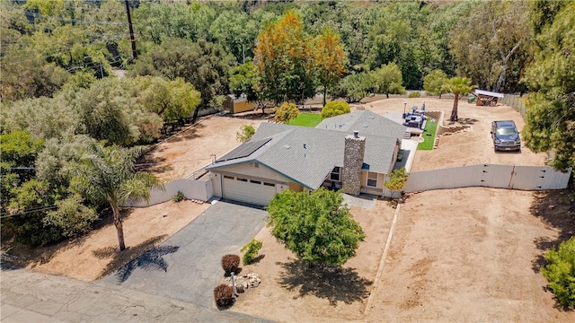 3263 Green Canyon Rd, Fallbrook, CA 92028 - view from above of property with a forest
