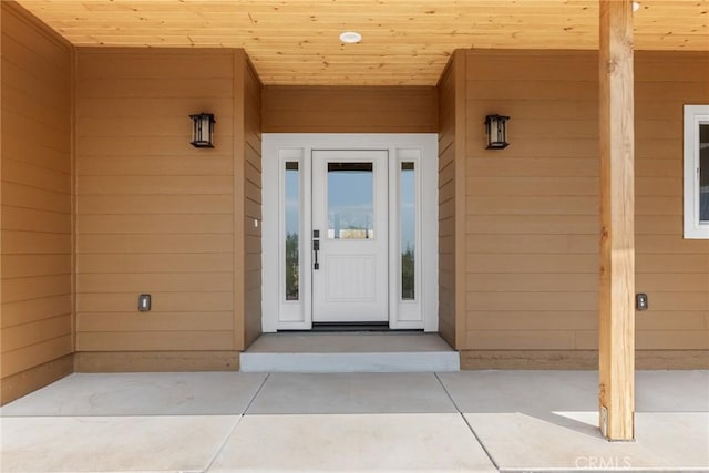 view of exterior entry